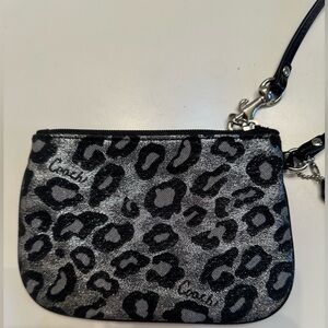 Authentic Silver/Back Wristlet